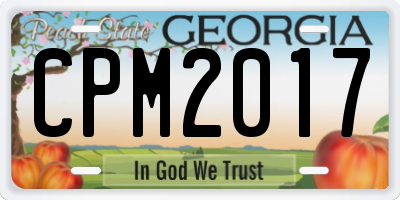 GA license plate CPM2017