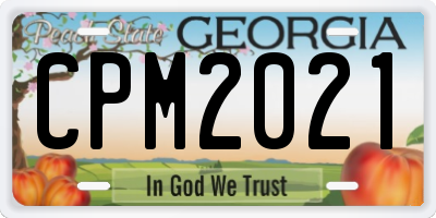 GA license plate CPM2021