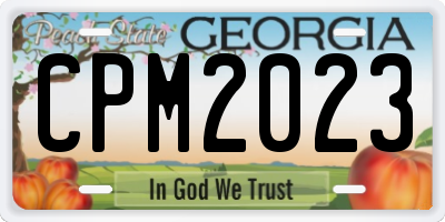 GA license plate CPM2023