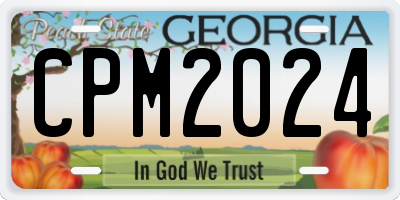 GA license plate CPM2024