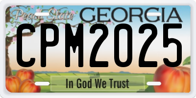 GA license plate CPM2025
