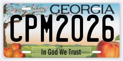 GA license plate CPM2026