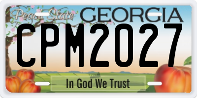 GA license plate CPM2027