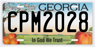 GA license plate CPM2028