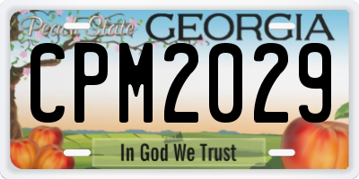 GA license plate CPM2029