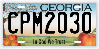 GA license plate CPM2030