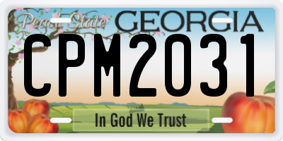 GA license plate CPM2031