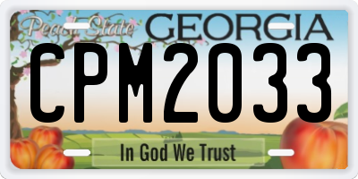 GA license plate CPM2033