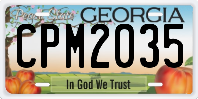 GA license plate CPM2035