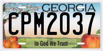 GA license plate CPM2037
