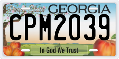 GA license plate CPM2039
