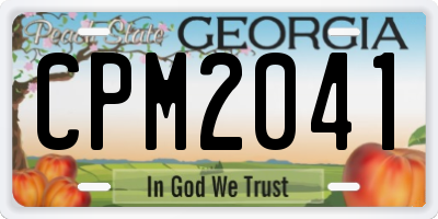 GA license plate CPM2041