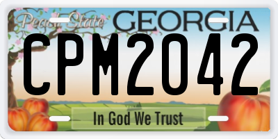 GA license plate CPM2042