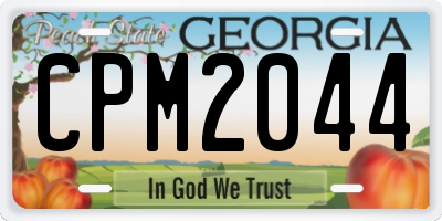 GA license plate CPM2044