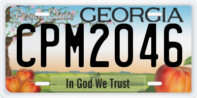 GA license plate CPM2046