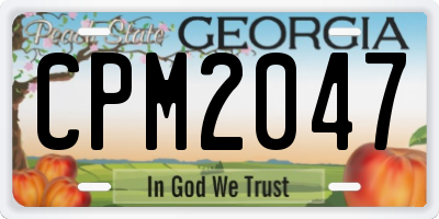 GA license plate CPM2047