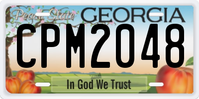 GA license plate CPM2048