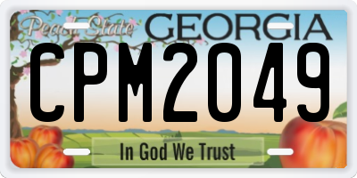 GA license plate CPM2049