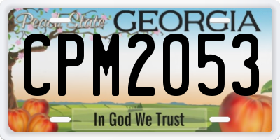 GA license plate CPM2053