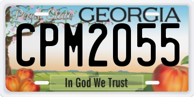 GA license plate CPM2055