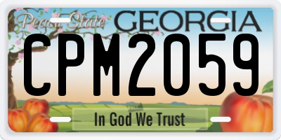 GA license plate CPM2059
