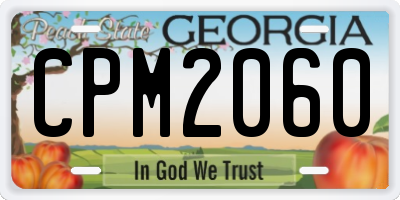 GA license plate CPM2060