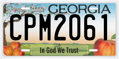 GA license plate CPM2061