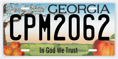 GA license plate CPM2062