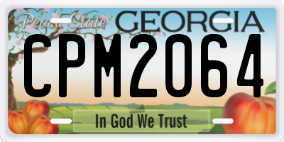 GA license plate CPM2064