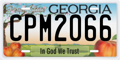GA license plate CPM2066