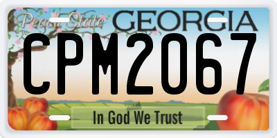 GA license plate CPM2067