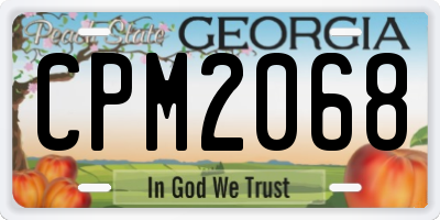 GA license plate CPM2068