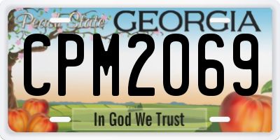 GA license plate CPM2069