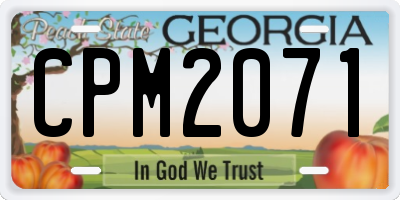 GA license plate CPM2071