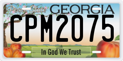 GA license plate CPM2075