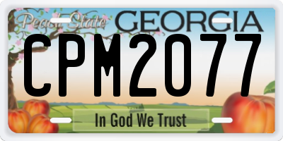 GA license plate CPM2077