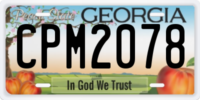 GA license plate CPM2078