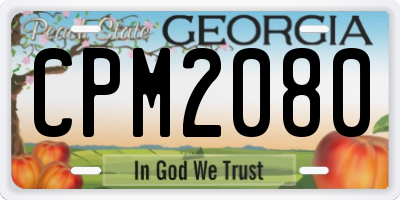 GA license plate CPM2080