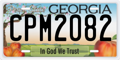 GA license plate CPM2082