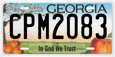 GA license plate CPM2083