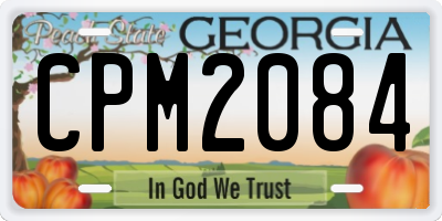 GA license plate CPM2084
