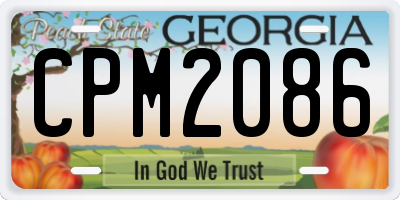 GA license plate CPM2086