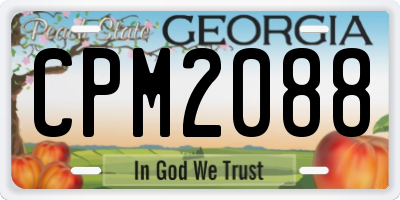 GA license plate CPM2088