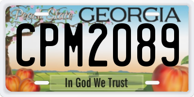 GA license plate CPM2089