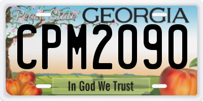 GA license plate CPM2090