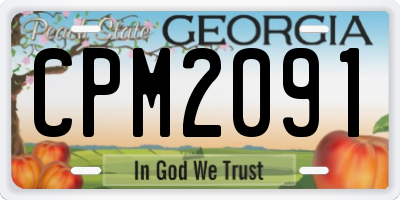 GA license plate CPM2091
