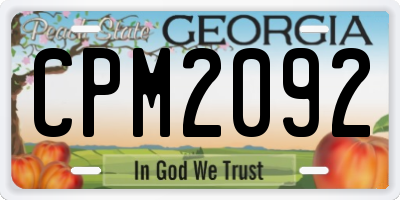 GA license plate CPM2092