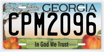 GA license plate CPM2096