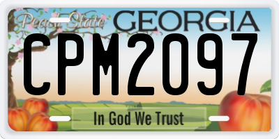 GA license plate CPM2097