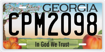 GA license plate CPM2098
